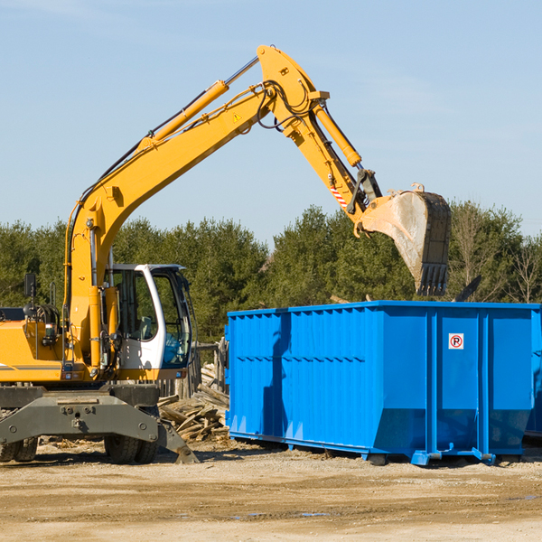 are there any restrictions on where a residential dumpster can be placed in Mundys Corner